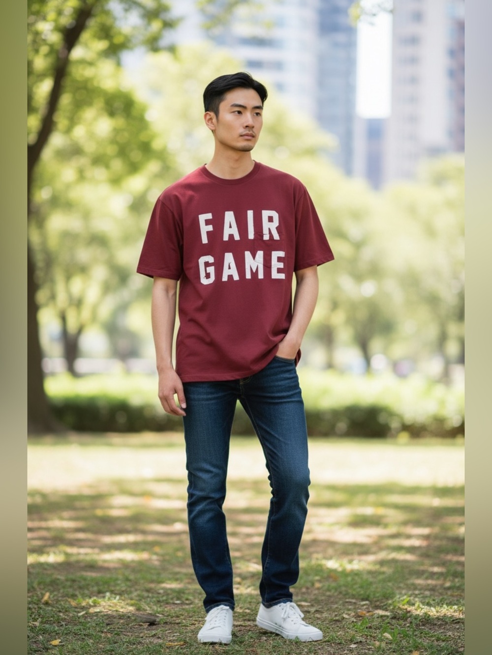 Sol Angeles Fair Game Tee - Brick Red with White Lettering